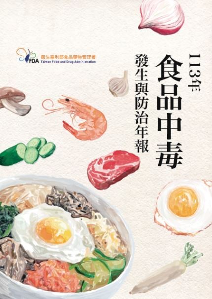公告衛福部食藥屬出版之「113年食品中毒發生與防治年報」手冊圖片