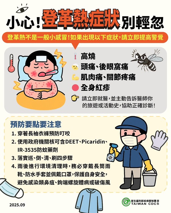 暑假期間請持續落實登革熱等蚊媒傳染病之防疫措施圖片