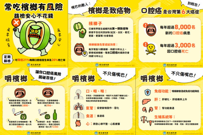 衛福部請各校配合檳榔健康危害防制宣導圖片
