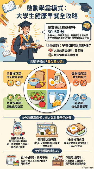 別讓腦袋空轉！5分鐘早餐開啟你的學霸模式圖片